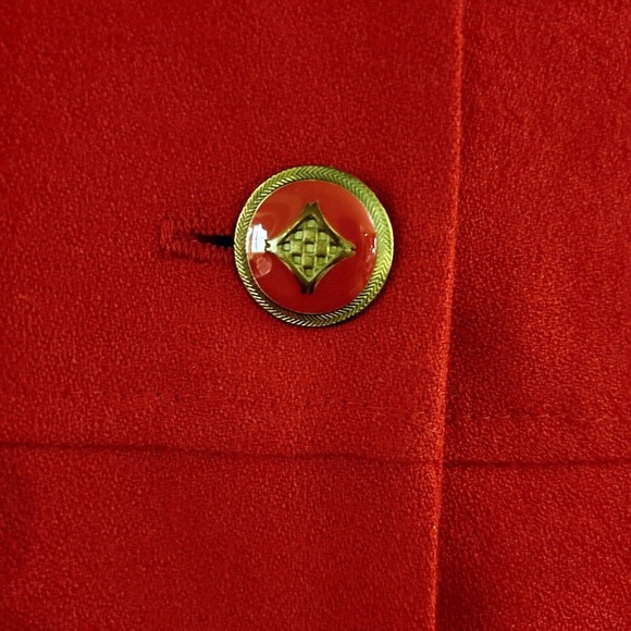 Misty Lane Dress Women's Size 10 Bright Red Wool Blend Long Sleeved Maxi Holiday - Picture 4 of 6